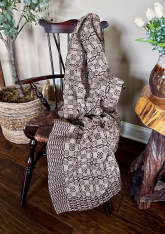 SARATOGA CHOCOLATE/LINEN THROW